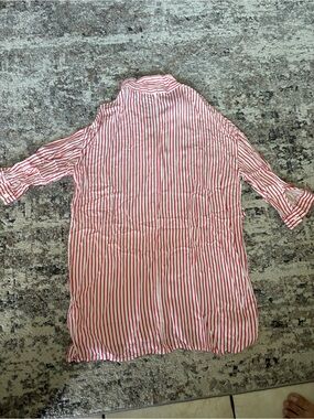Shinestar Pink and White Striped Mini Dress